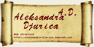 Aleksandra Đurica vizit kartica